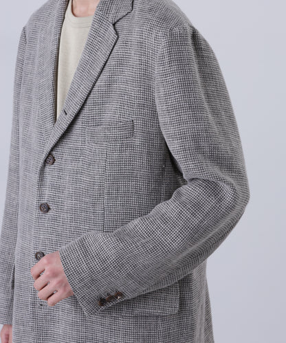 5B LOOSE TAILORED JACKET ‐Heather Linen/Nylon*Wool crepe‐