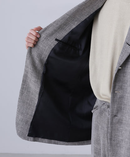 5B LOOSE TAILORED JACKET ‐Heather Linen/Nylon*Wool crepe‐