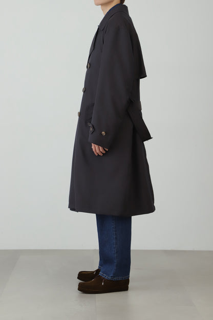 TRENCH COAT -Wool twill-