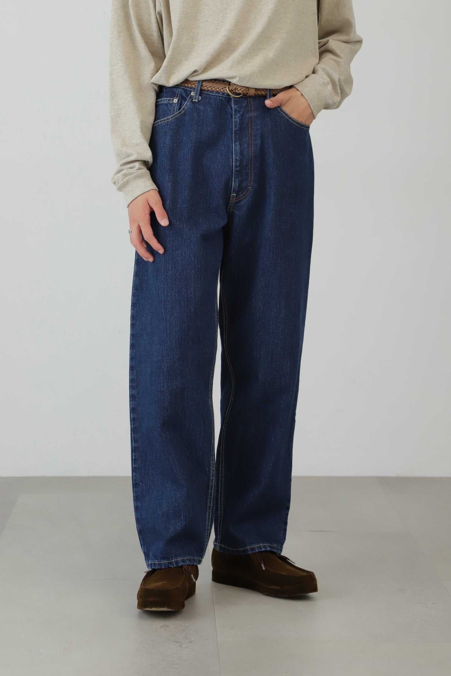 DENIM WIDE PANTS ‐Wash‐