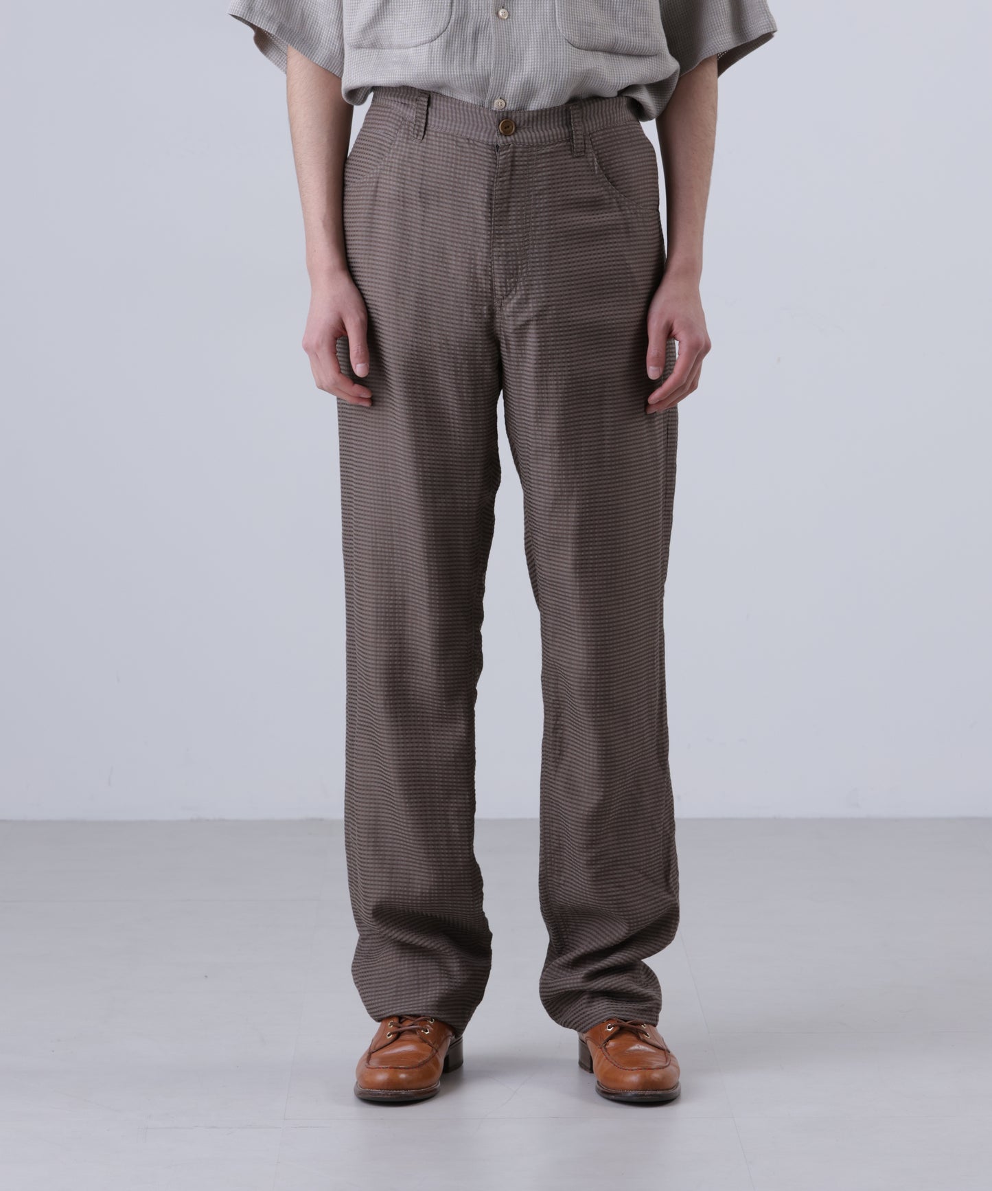 【Lee/SEVEN BY SEVEN】 SHEER COWBOY PANTS ‐Gingham Check Indian fabric‐