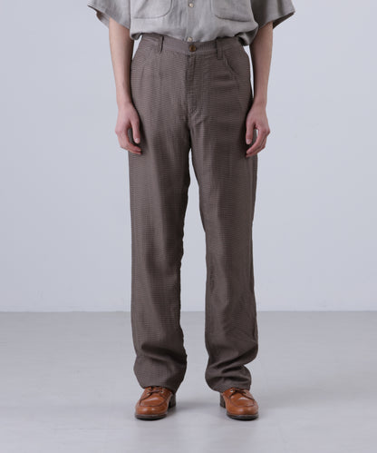 【Lee/SEVEN BY SEVEN】 SHEER COWBOY PANTS ‐Gingham Check Indian fabric‐