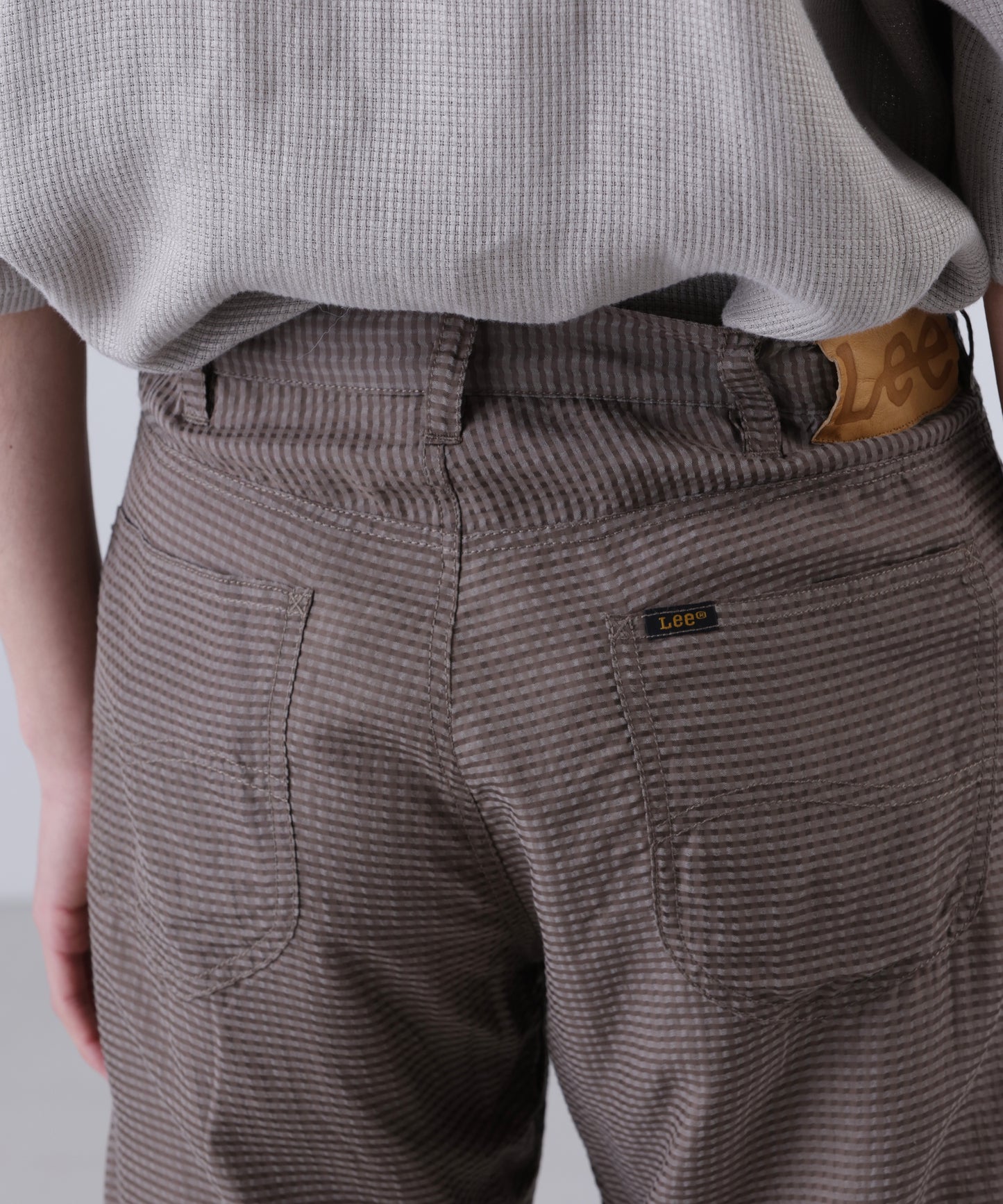【Lee/SEVEN BY SEVEN】 SHEER COWBOY PANTS ‐Gingham Check Indian fabric‐