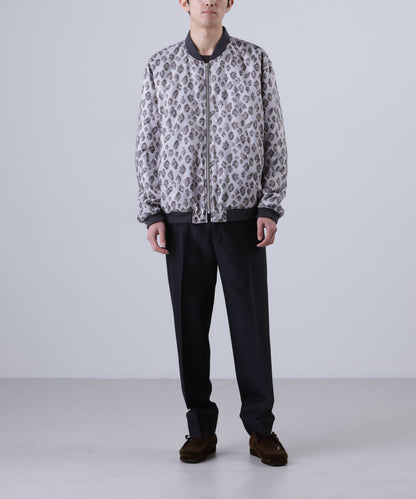ZIP UP RIB BLOUSON ‐Leopard Print‐