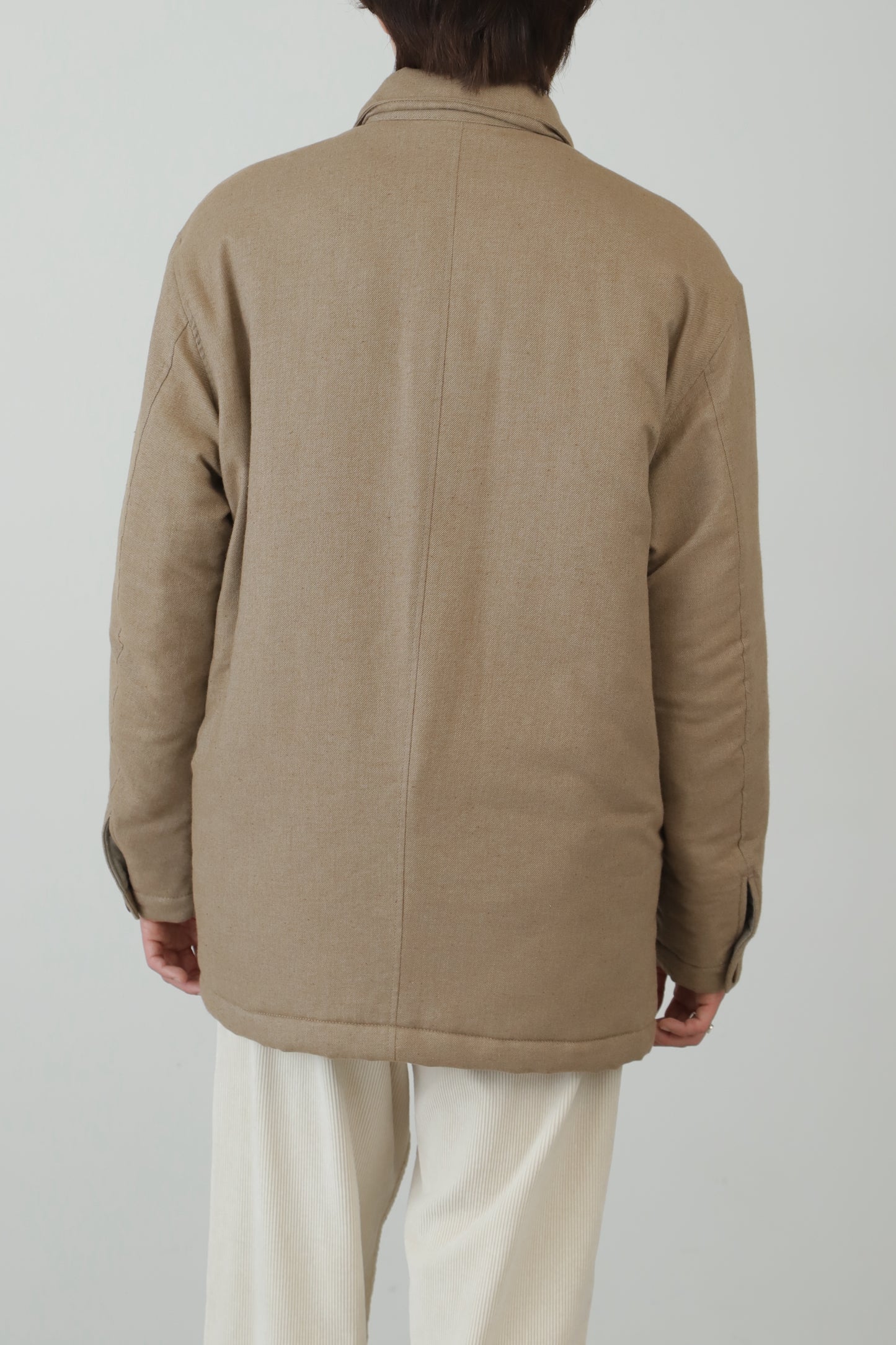 ZIP UP LONG BLOUSON ‐Unstained organic cotton‐