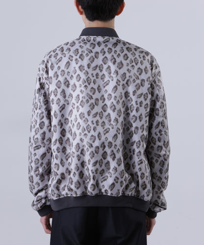 ZIP UP RIB BLOUSON ‐Leopard Print‐