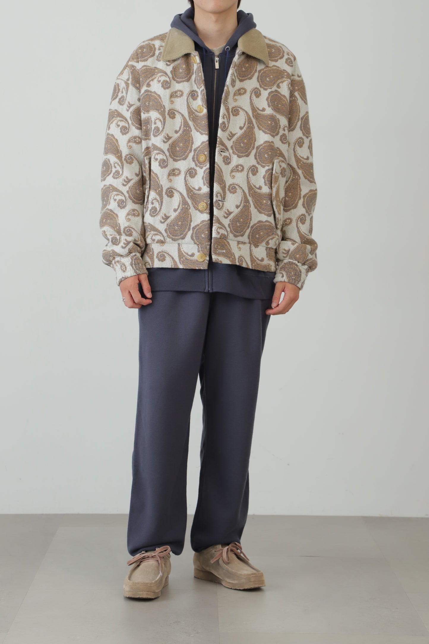 BOTTUN BLOUSON ‐Paisley jacquard‐