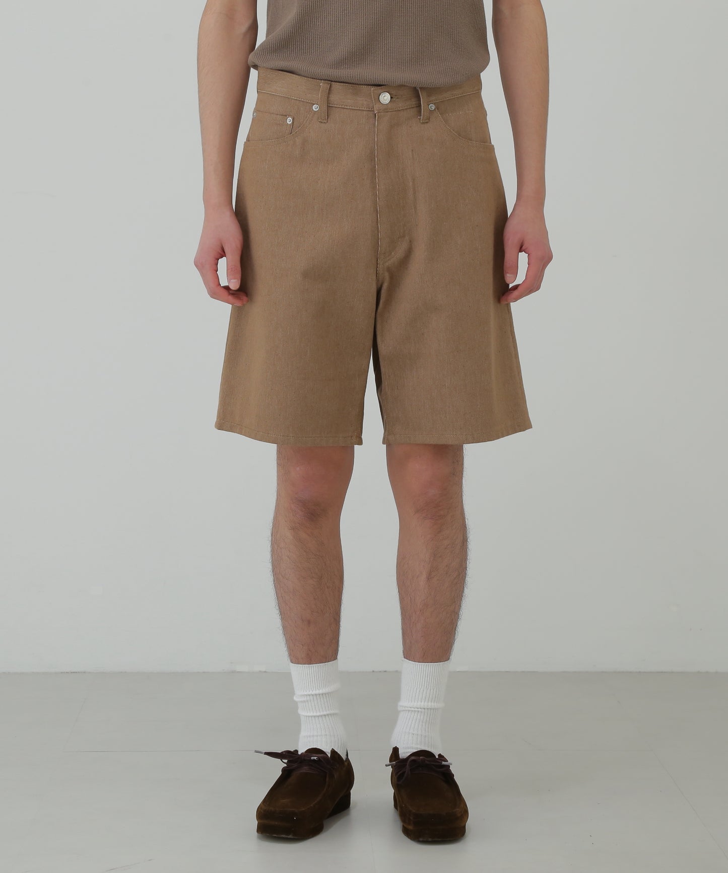5PK COTTON PIQUE WIDE SHORT PANTS - Unstained organic cotton -