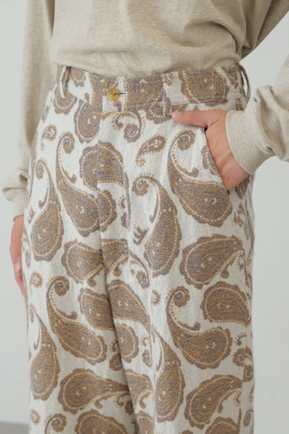 EASY TROUSERS ‐Paisley jacquard‐