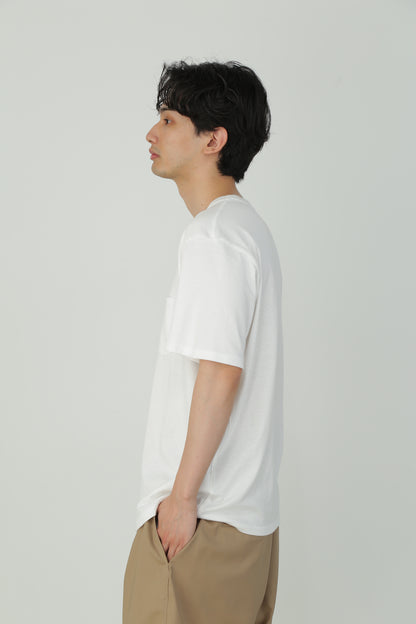 WRAP AROUND POCKET TEE - Suvin gold cotton -