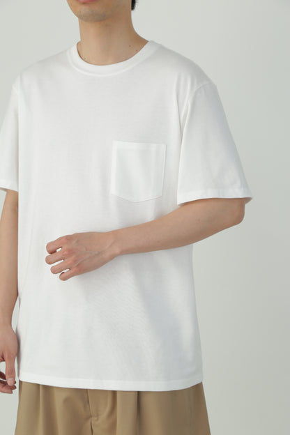 WRAP AROUND POCKET TEE - Suvin gold cotton -