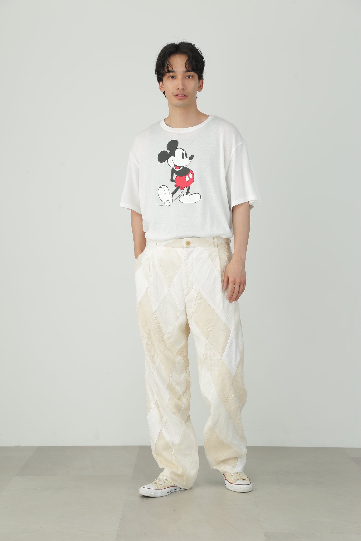 GAUZE TEE - Mickey print -