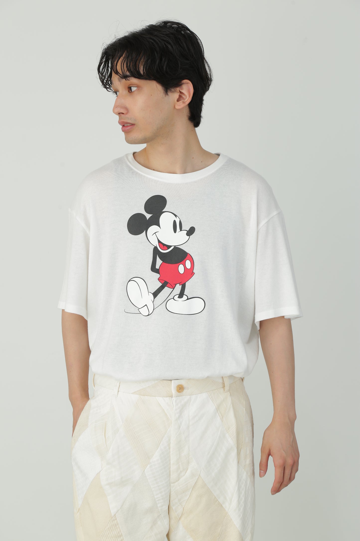 GAUZE TEE - Mickey print -