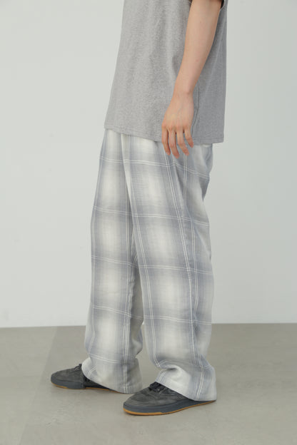 EASY TROUSERS - Triple gauze glittery check -