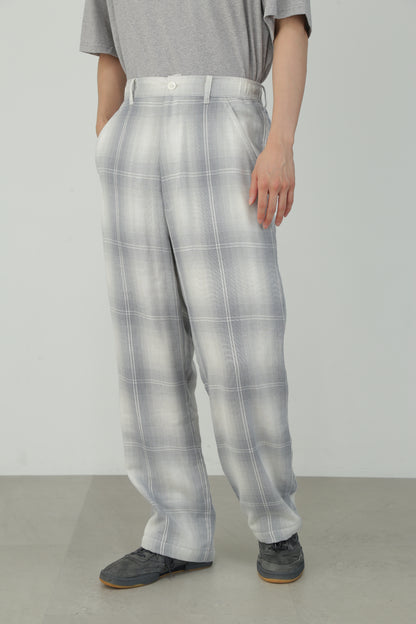 EASY TROUSERS - Triple gauze glittery check -