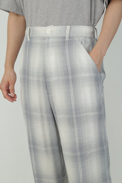 EASY TROUSERS - Triple gauze glittery check -