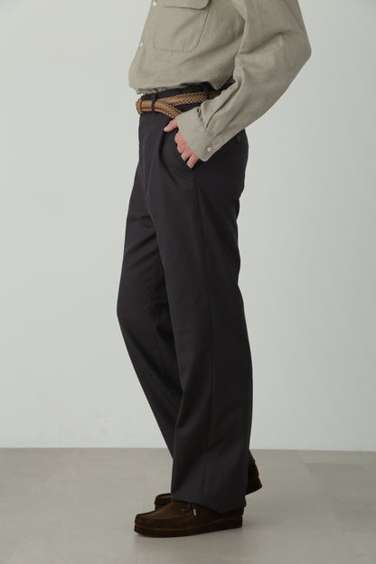 FLARE TROUSERS ‐Wool twill‐