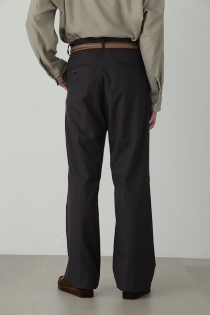 FLARE TROUSERS ‐Wool twill‐