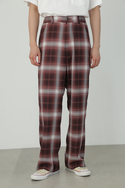 EASY TROUSERS - Modal boucle check -