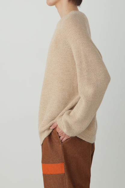 CREW NECK SWEATER ‐Fine alpaca‐