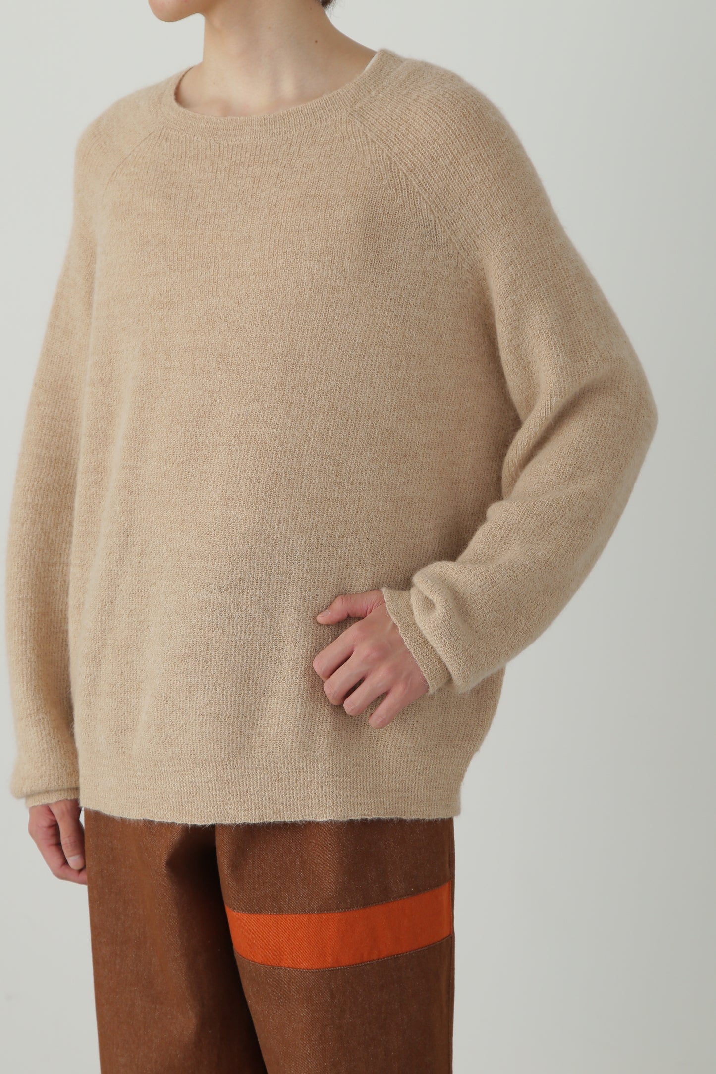 CREW NECK SWEATER ‐Fine alpaca‐