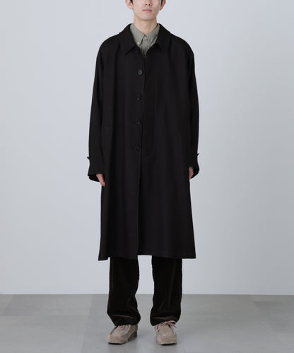 BAL COLLAR COAT ‐Silk Wool loose twill‐