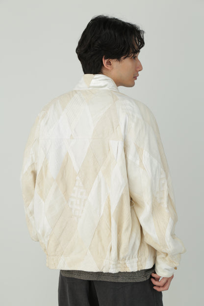 PATCHWORK DRIZZLER JACKET - Leftover indian khadi -