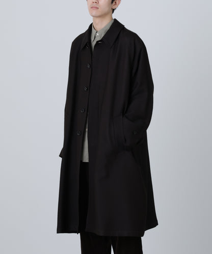 BAL COLLAR COAT ‐Silk Wool loose twill‐
