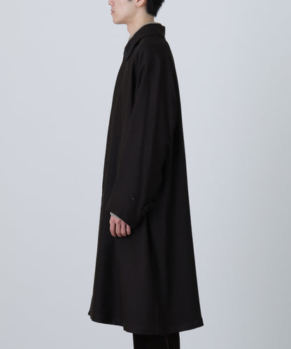 BAL COLLAR COAT ‐Silk Wool loose twill‐