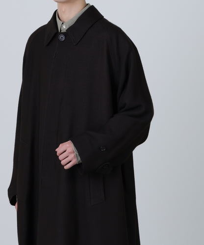 BAL COLLAR COAT ‐Silk Wool loose twill‐