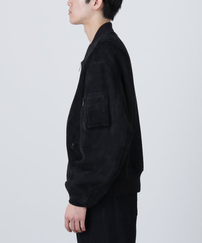 LEATHER MA-1 BLOUSON ‐Kashmir Suede‐