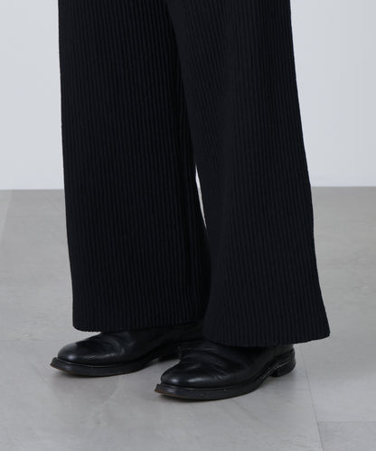 WIDE EASY TROUSERS ‐Cotton Wool Pleats‐