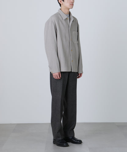 SHIRTS JACKET ‐Cotton Wool Pleats‐