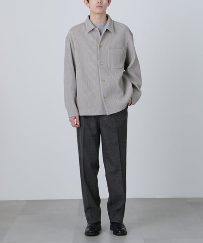 SHIRTS JACKET ‐Cotton Wool Pleats‐