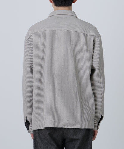 SHIRTS JACKET ‐Cotton Wool Pleats‐