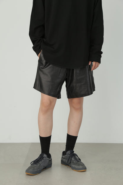 LEATHER SHORT PANTS -Sheep leather-