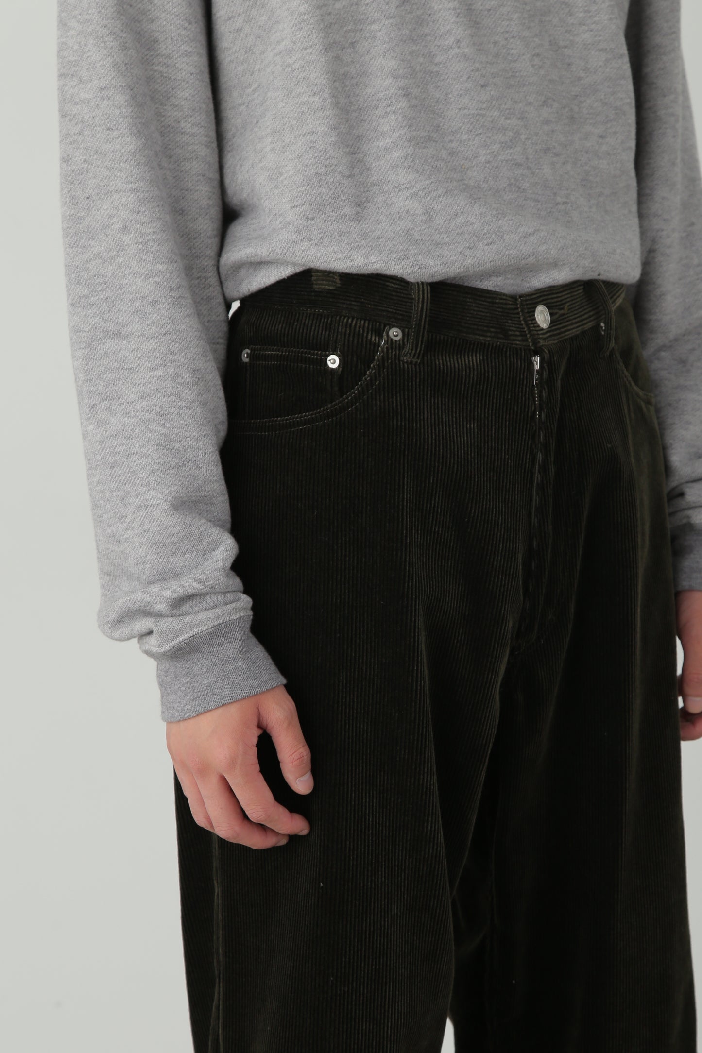 CORDUROY WIDE PANTS ‐Modal mix‐