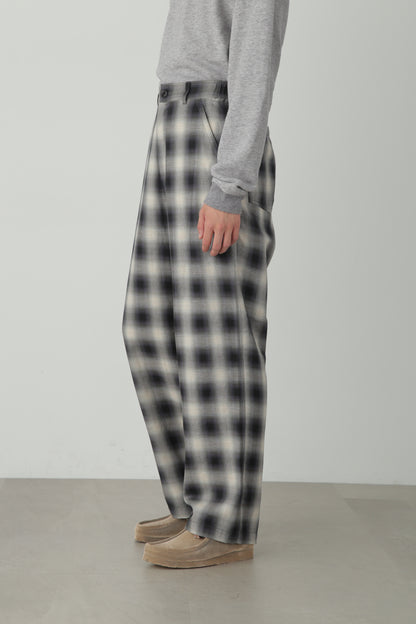 OMBRE CHECK EASY TROUSERS ‐Cotton/Yak‐