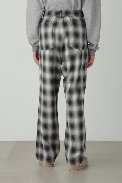 OMBRE CHECK EASY TROUSERS ‐Cotton/Yak‐