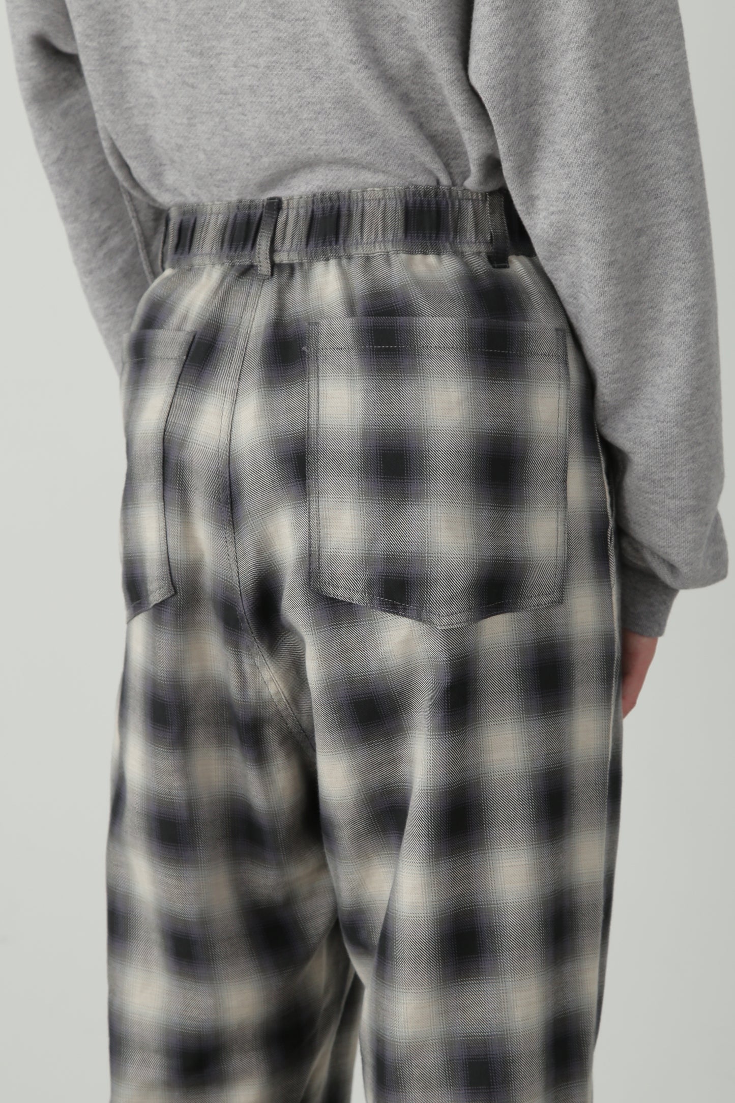 OMBRE CHECK EASY TROUSERS ‐Cotton/Yak‐